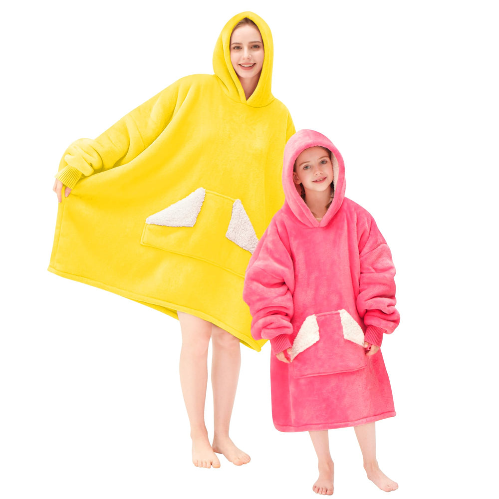 Touchat porté par une personne montrant coupe oversize universelle