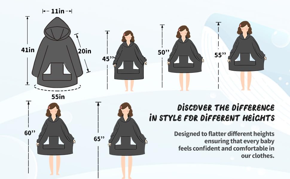 Touchat comparaison taille enfant, coupe oversize adaptée jusqu'à 10 ans