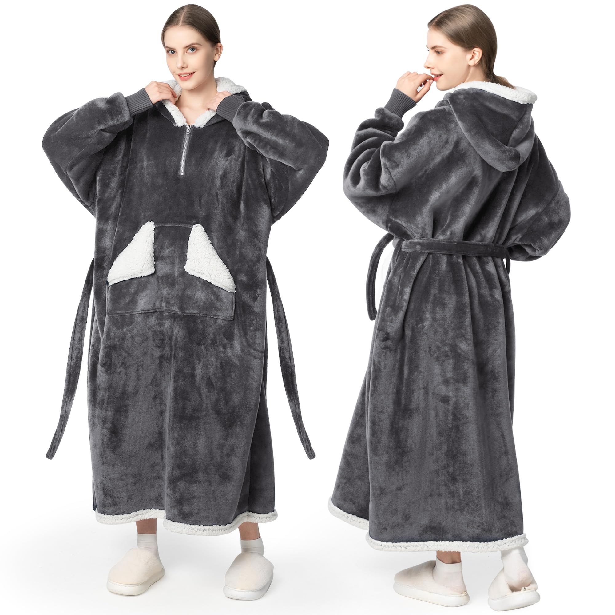 Touchat vue de face montrant la longueur cheville et le style cosy