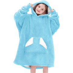 Touchat vue avant du sweat couverture bleu, chaleur et confort immédiat