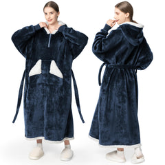 Touchat hoodie devant montrant coupe longue et chaleur enveloppante