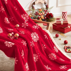 Touchat motif flocon visible sur flanelle, esthétique festive élégante