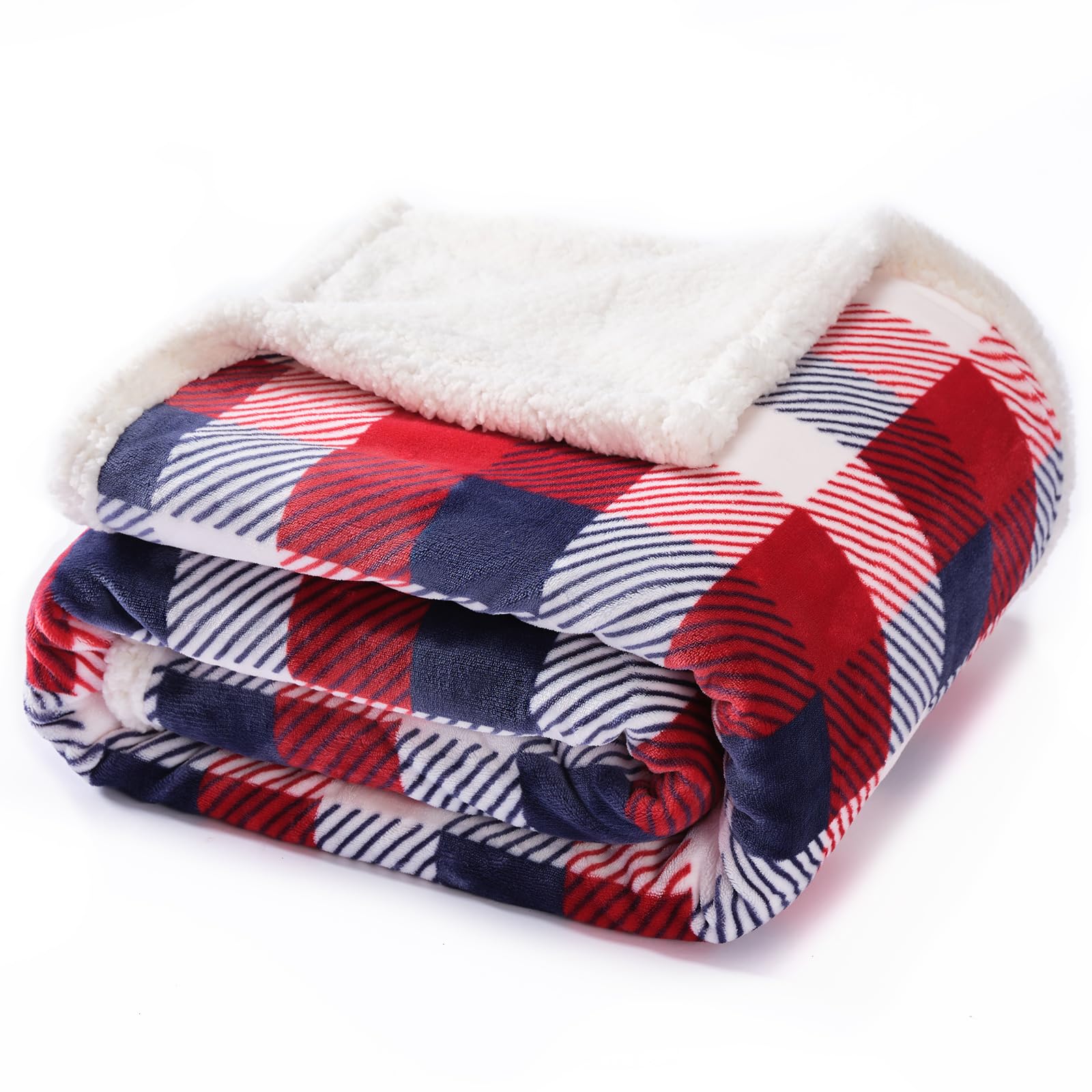 Touchat plaid face carreau rouge noir montrant chaleur décorative
