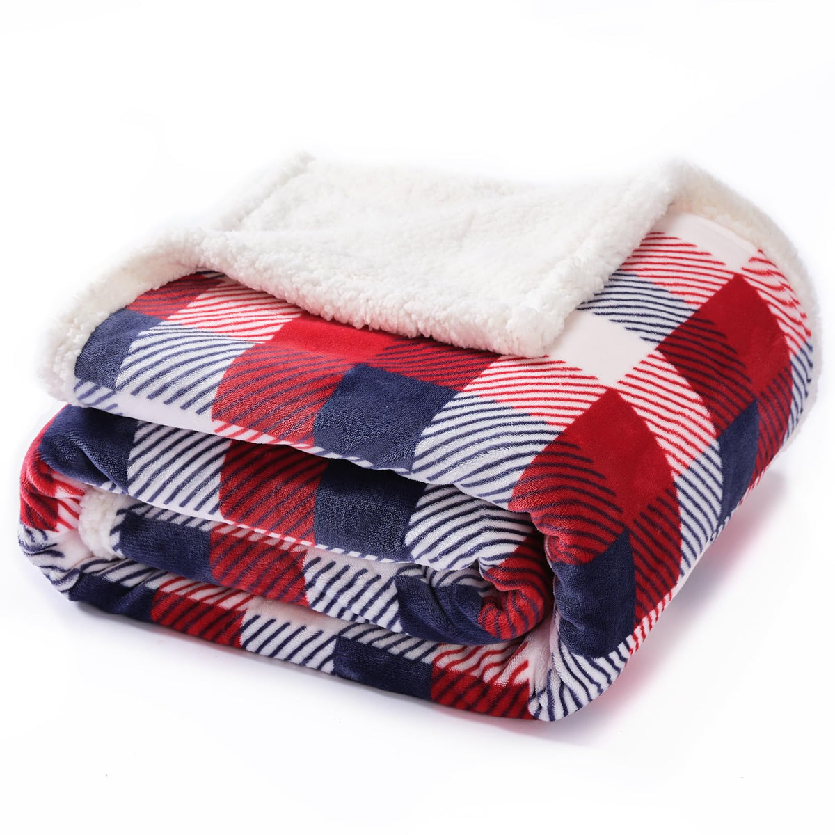 Touchat plaid face carreau rouge noir montrant chaleur décorative