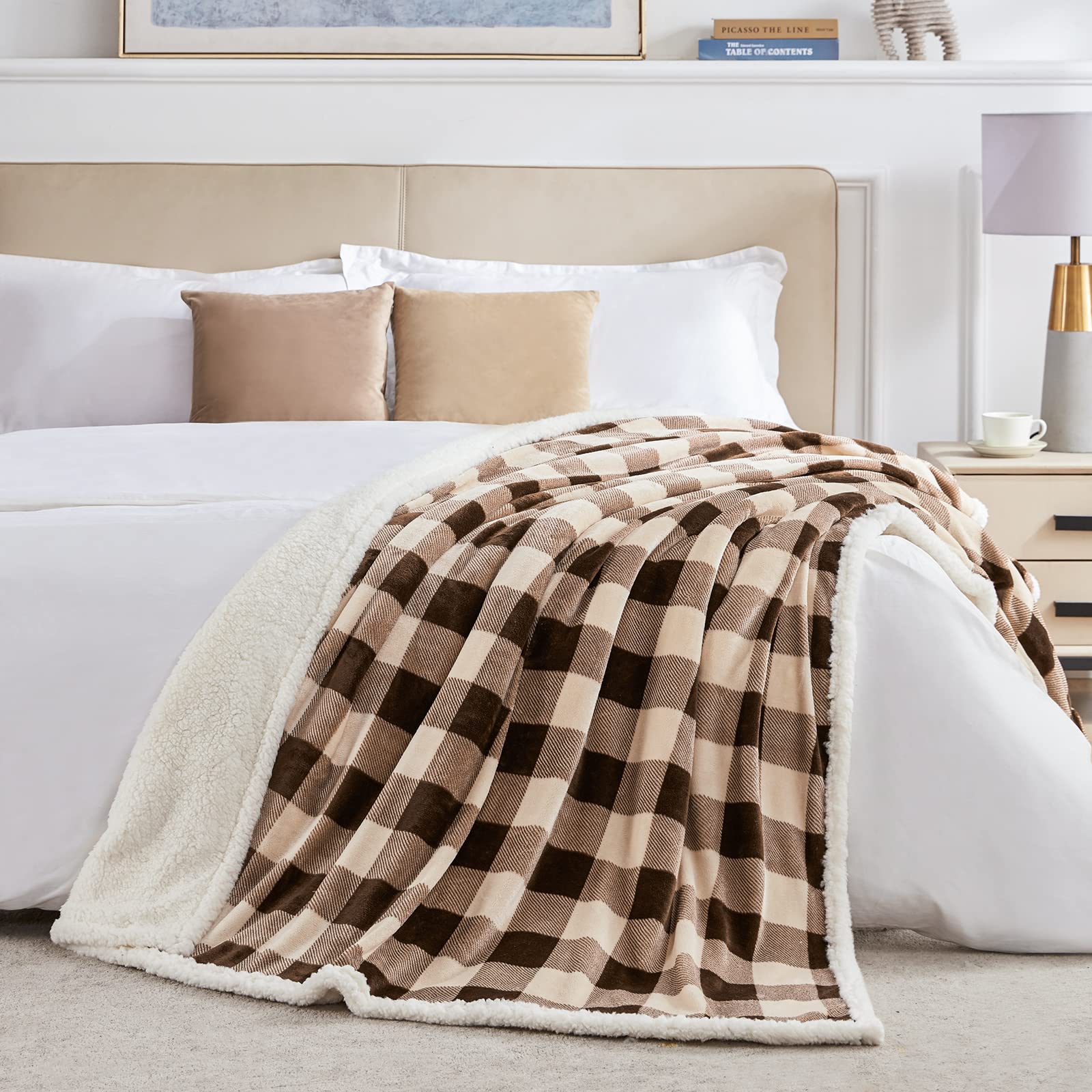 Touchat plaid utilisé en pique-nique extérieur, réchauffe et protège