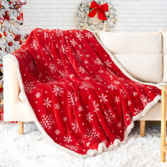 Touchat plaid de Noël envers Sherpa, offre chaleur et moelleux