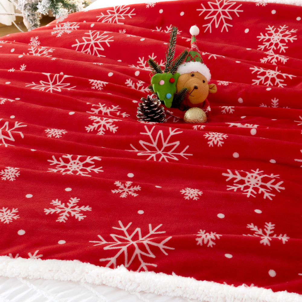 Touchat plaid de Noël gros plan flanelle, douceur agréable au toucher