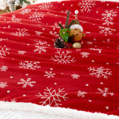 Touchat plaid de Noël gros plan flanelle, douceur agréable au toucher
