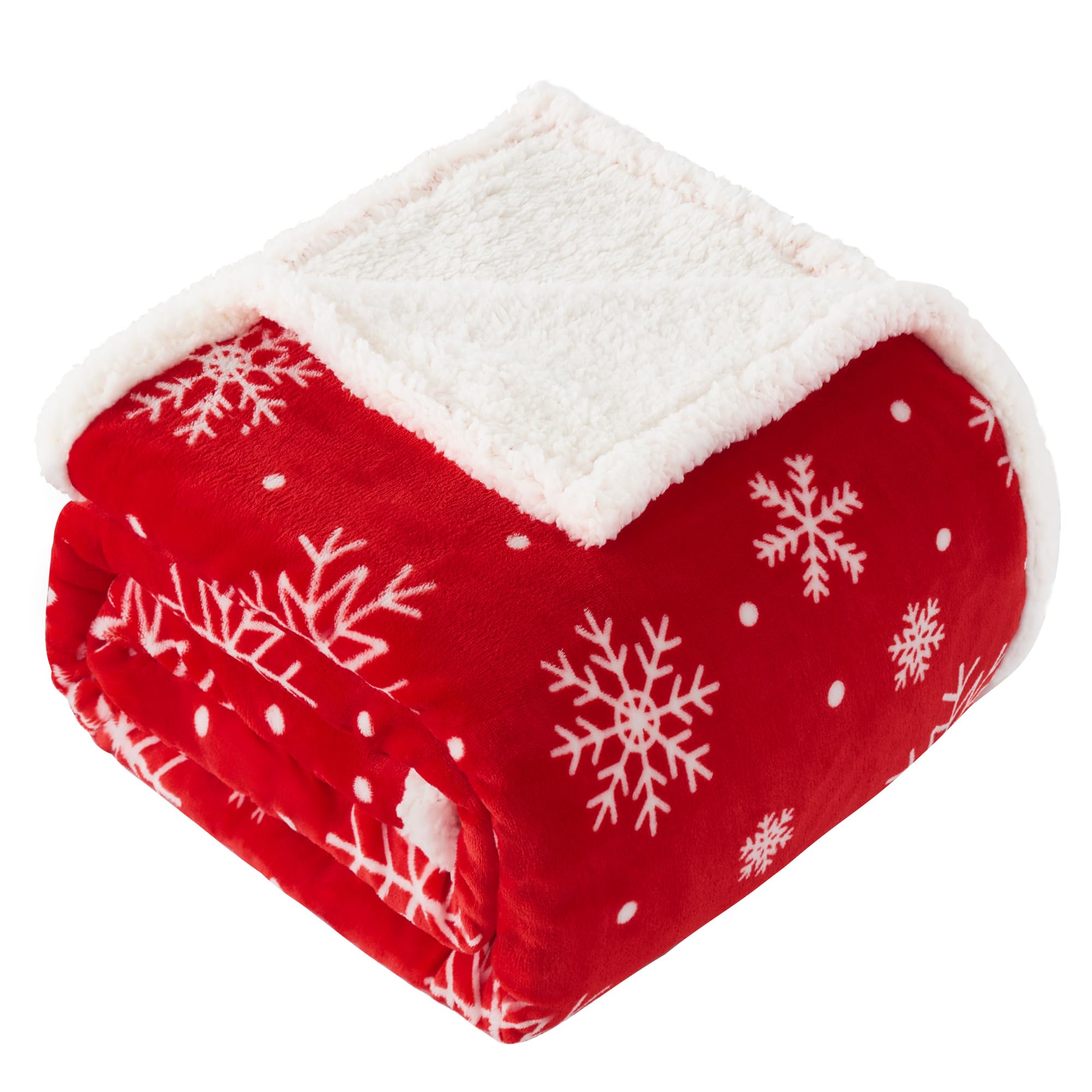 Touchat plaid de Noël plié et étiquette, prêt à offrir facilement