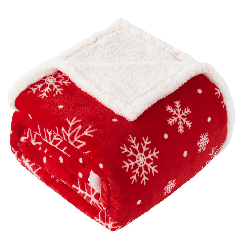 Touchat plaid de Noël plié et étiquette, prêt à offrir facilement