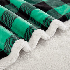 Touchat détail flanelle motif vert et noir résistant et élégant
