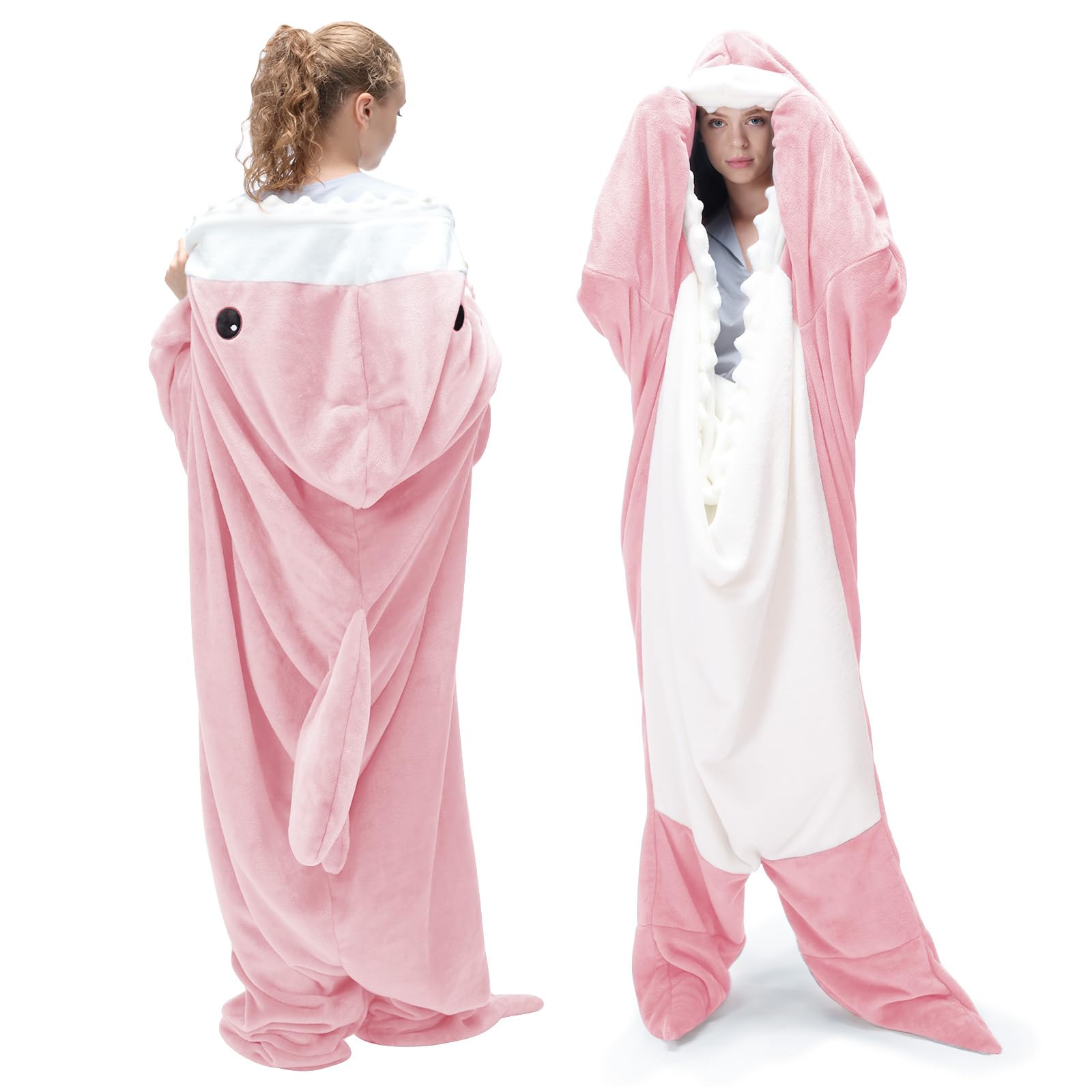 Touchat combinaison-poncho requin vue avant montrant design mignon et confort