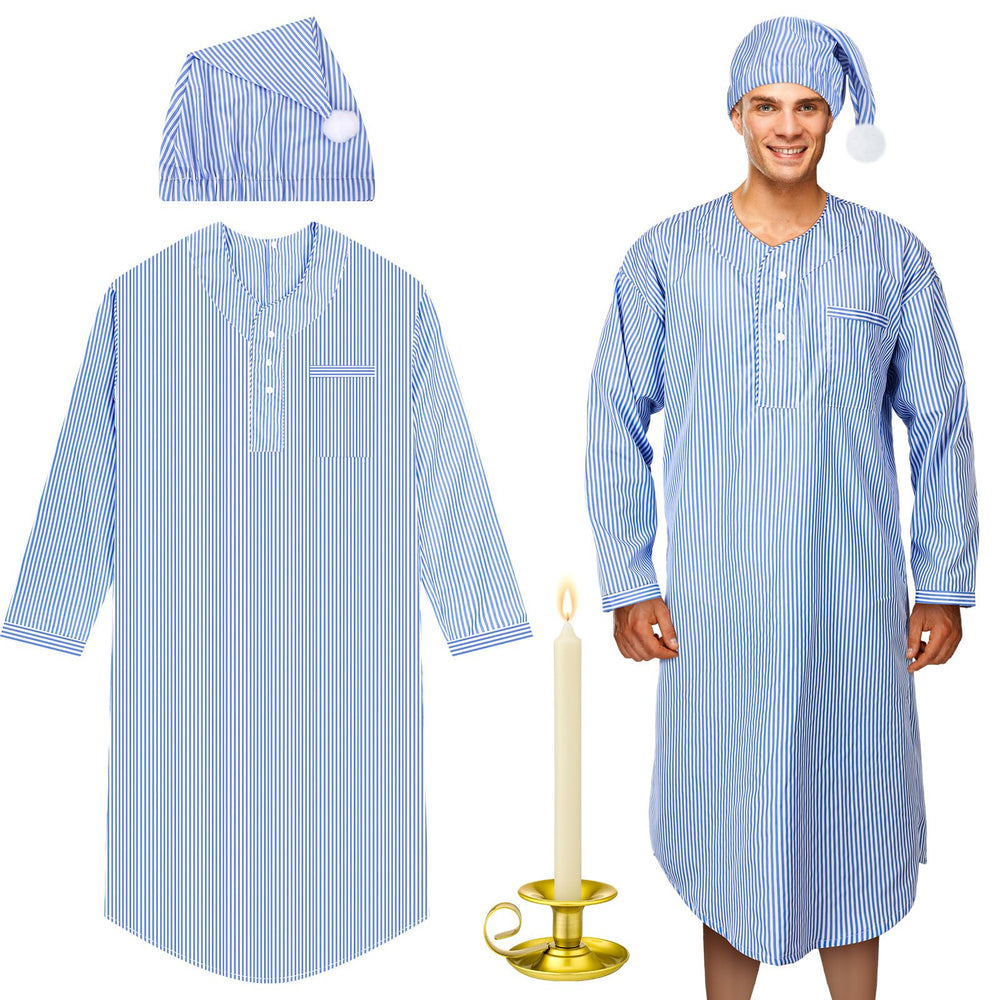 Toulite chemise de nuit devant rayée montrant confort et style vintage