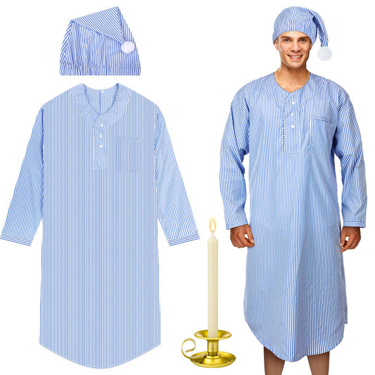 Toulite chemise de nuit devant rayée montrant confort et style vintage