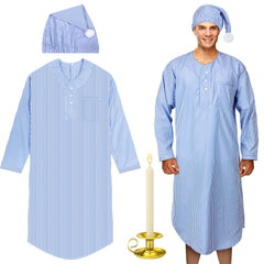 Toulite chemise de nuit devant rayée montrant confort et style vintage