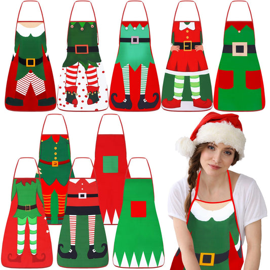 Toulite tablier face avant rouge et vert apportant ambiance festive
