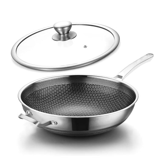 Toutrop wok vue frontale produit et emballage, montre robustesse
