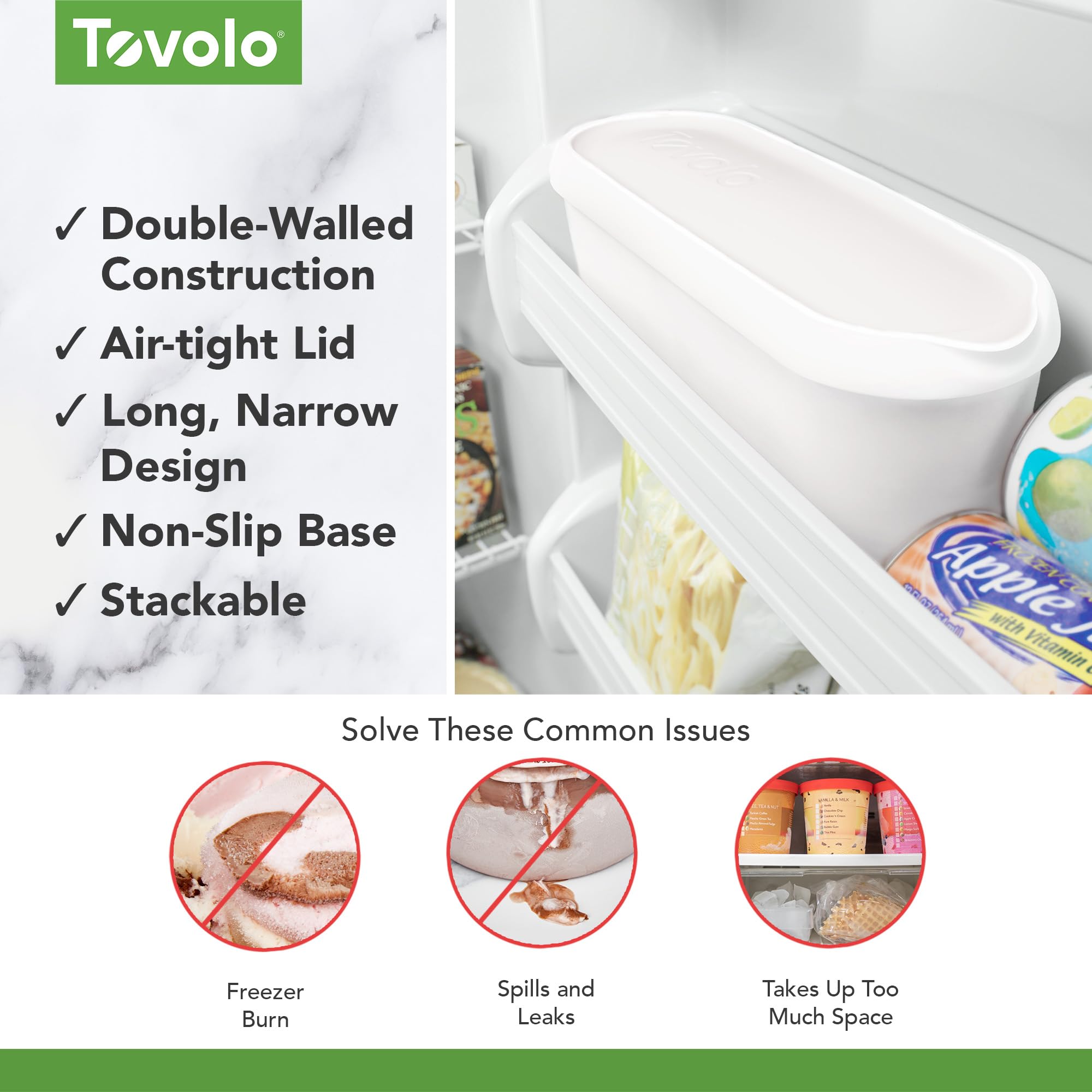 Tovolo détail paroi double isolante pour limiter les cristaux