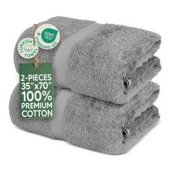 Towel Bazaar face avant pack deux serviettes gris, confort immédiat