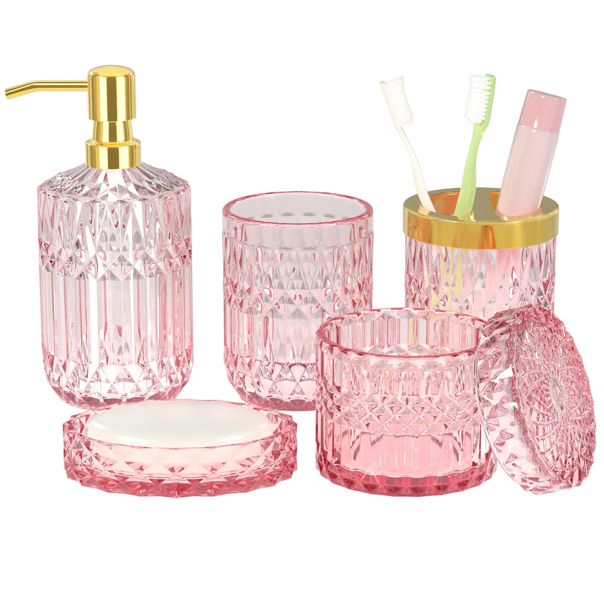 Towoaafu ensemble vue face rose élégante pour rangement