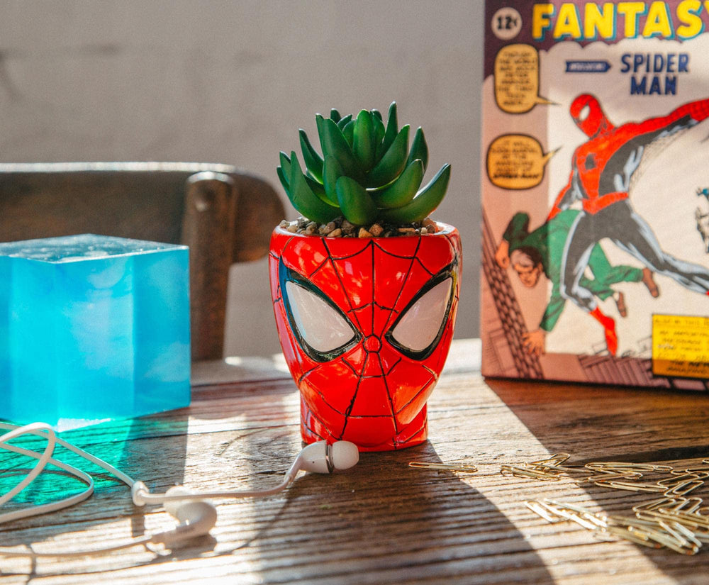 Toynk Spider-Man base et dessous du pot montrant qualité de fabrication