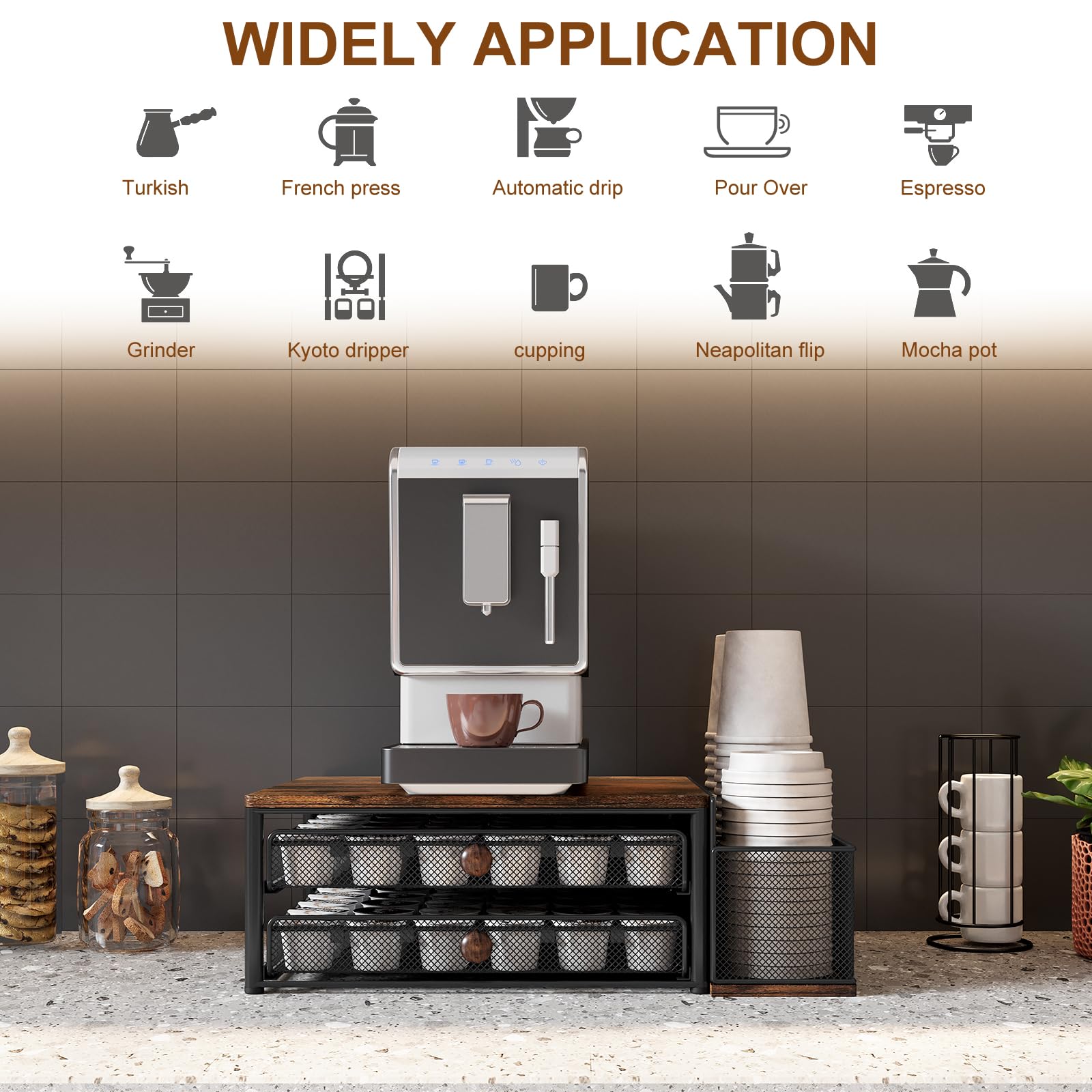TQVAI en utilisation près d'une machine à café, préparation plus rapide