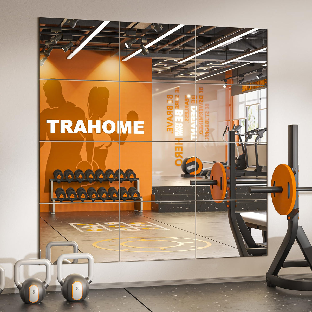 TRAHOME face du pack de 12 miroirs, présentation pratique