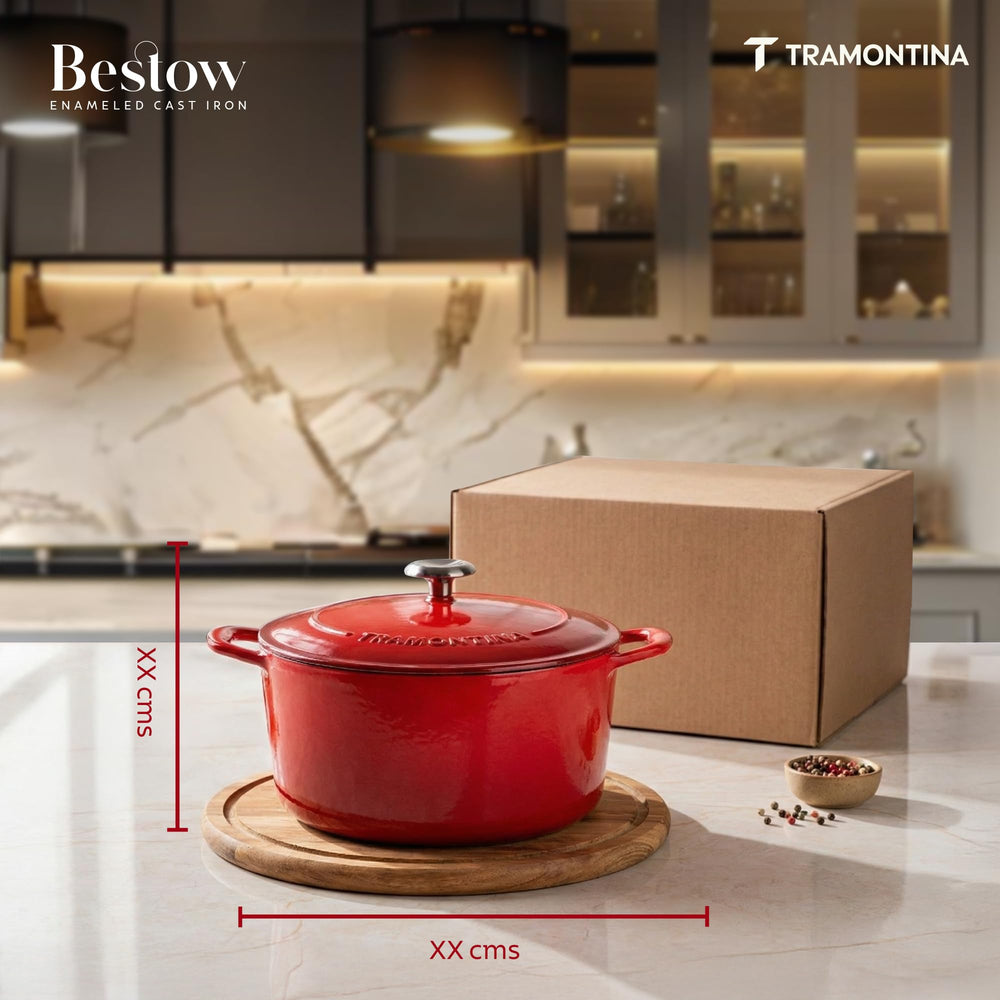 Tramontina Bestow intérieur émaillé crème facile à nettoyer et non réactif