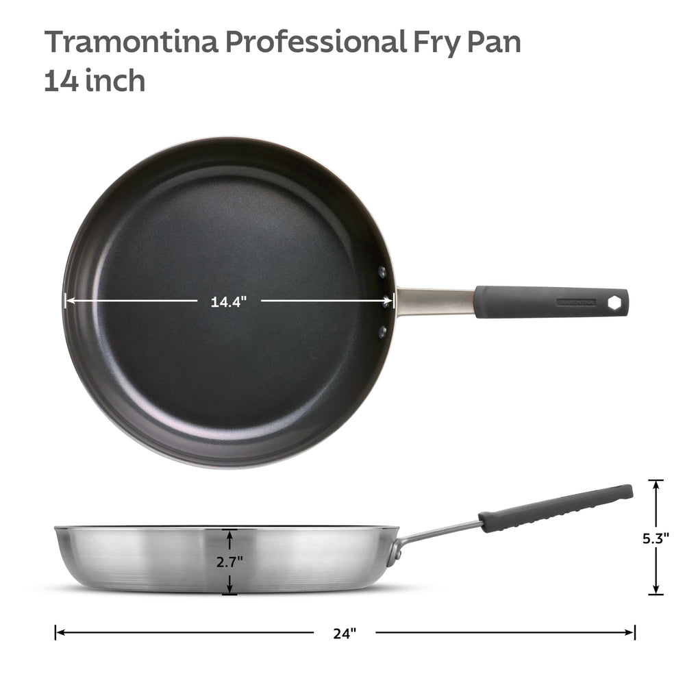 Tramontina poignée acier inox avec manchon silicone amovible pour prise sûre et confort lors de la cuisson