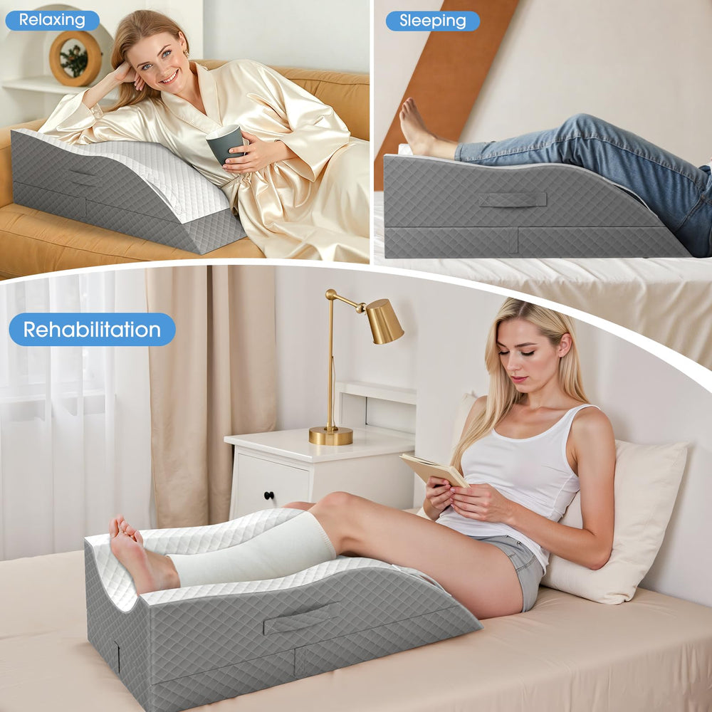 TranquilRelax coussin en usage sur un lit offrant relaxation et position surélevée