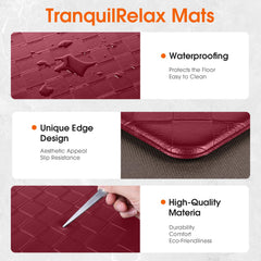 TranquilRelax coupe montrant épaisseur 0,8" pour soutien anti-fatigue