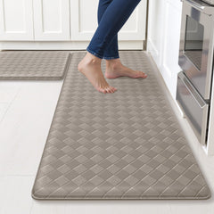 TranquilRelax vue avant du tapis taupe montrant la finition et le format pratique
