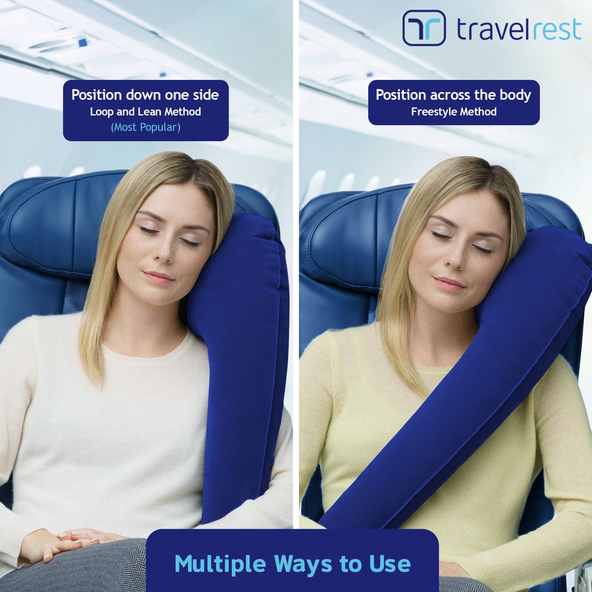 TRAVELREST étiquette et instructions visibles pour un usage et entretien faciles