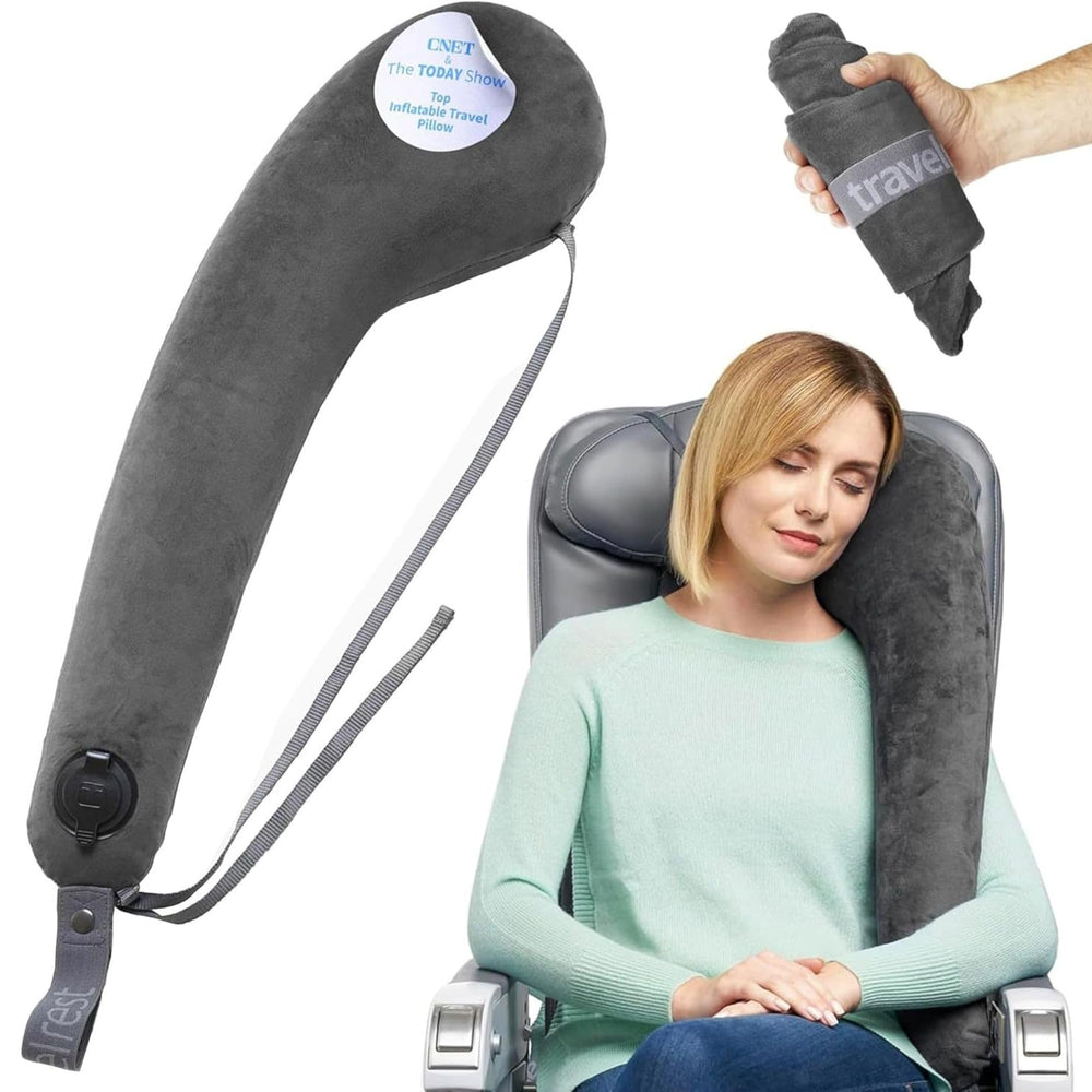 TRAVELREST face avant gris montrant design compact et confort
