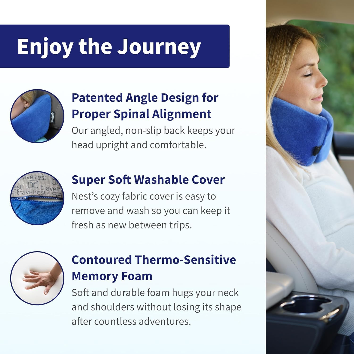 TRAVELREST pochette velcro attachée à une valise pour transport pratique