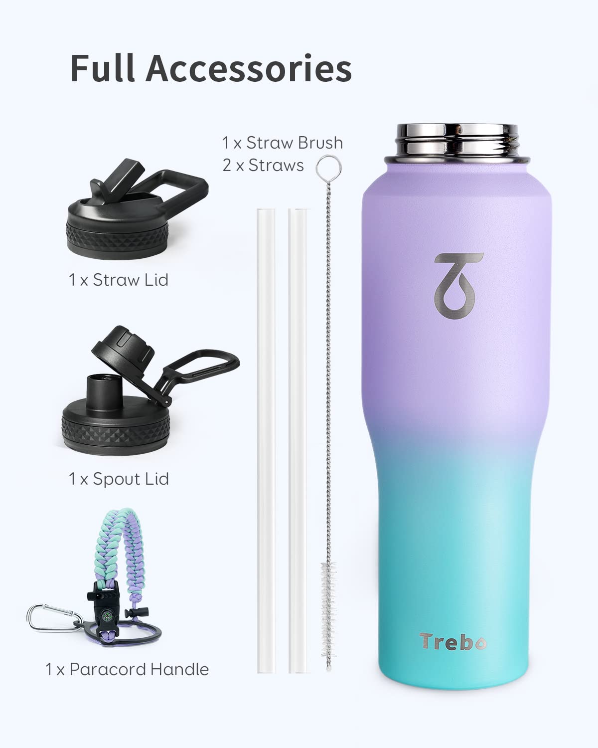 Trebo nettoyage avec brosse pour pailles, facilite entretien hygiénique