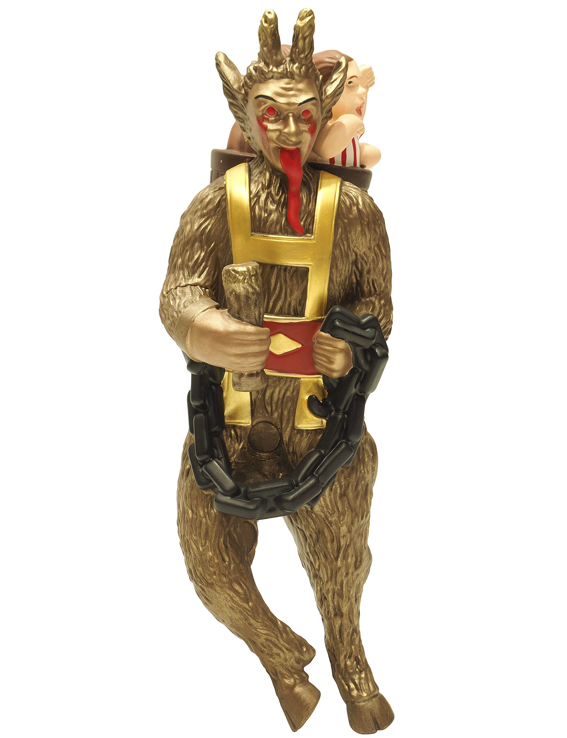 Tree Buddees Krampus aimants cachés sous la base montrant maintien sécurisé bénéfique