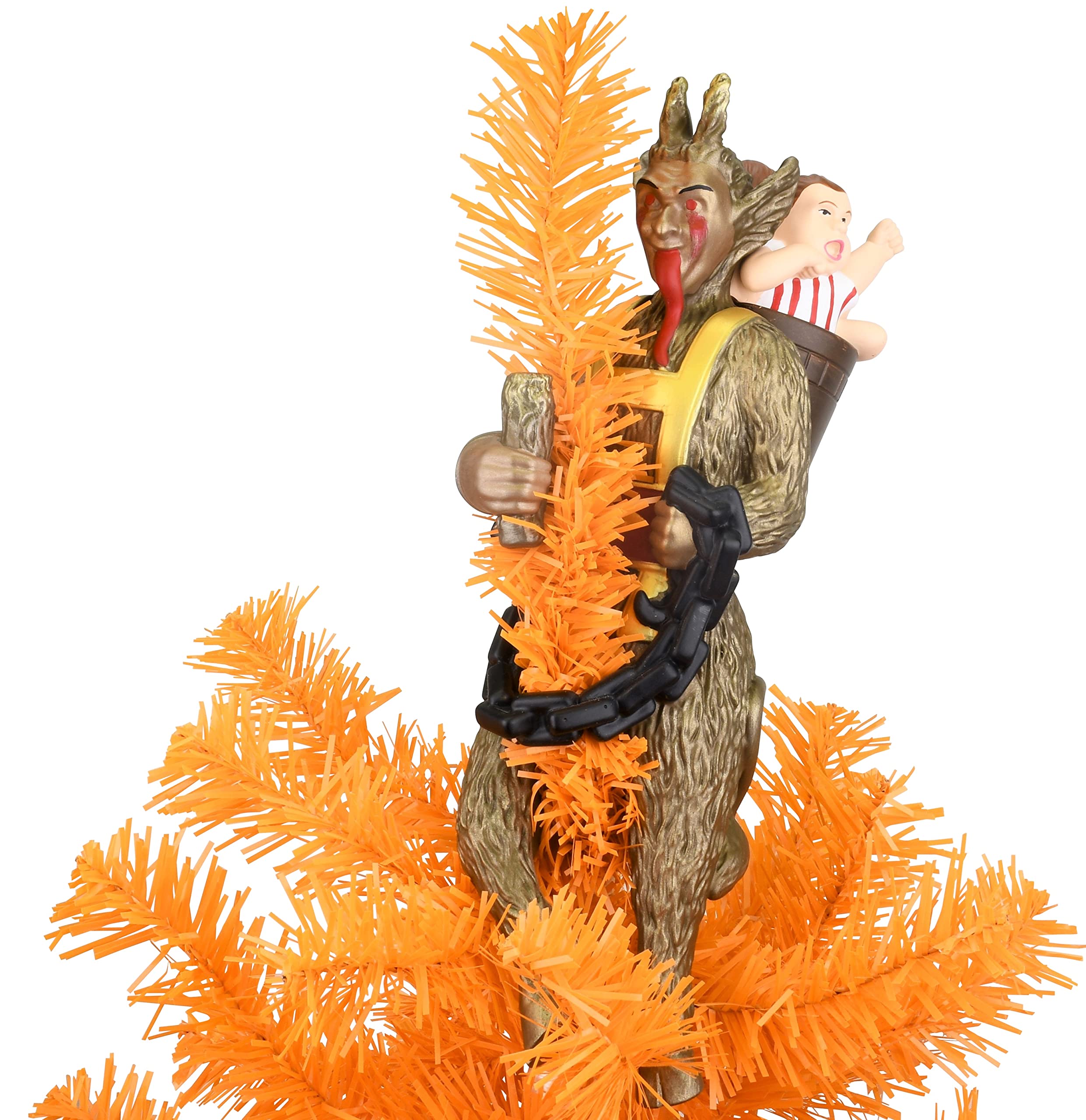 Tree Buddees Krampus dans sa boîte de collection protégeant l'ornement pour rangement bénéfique