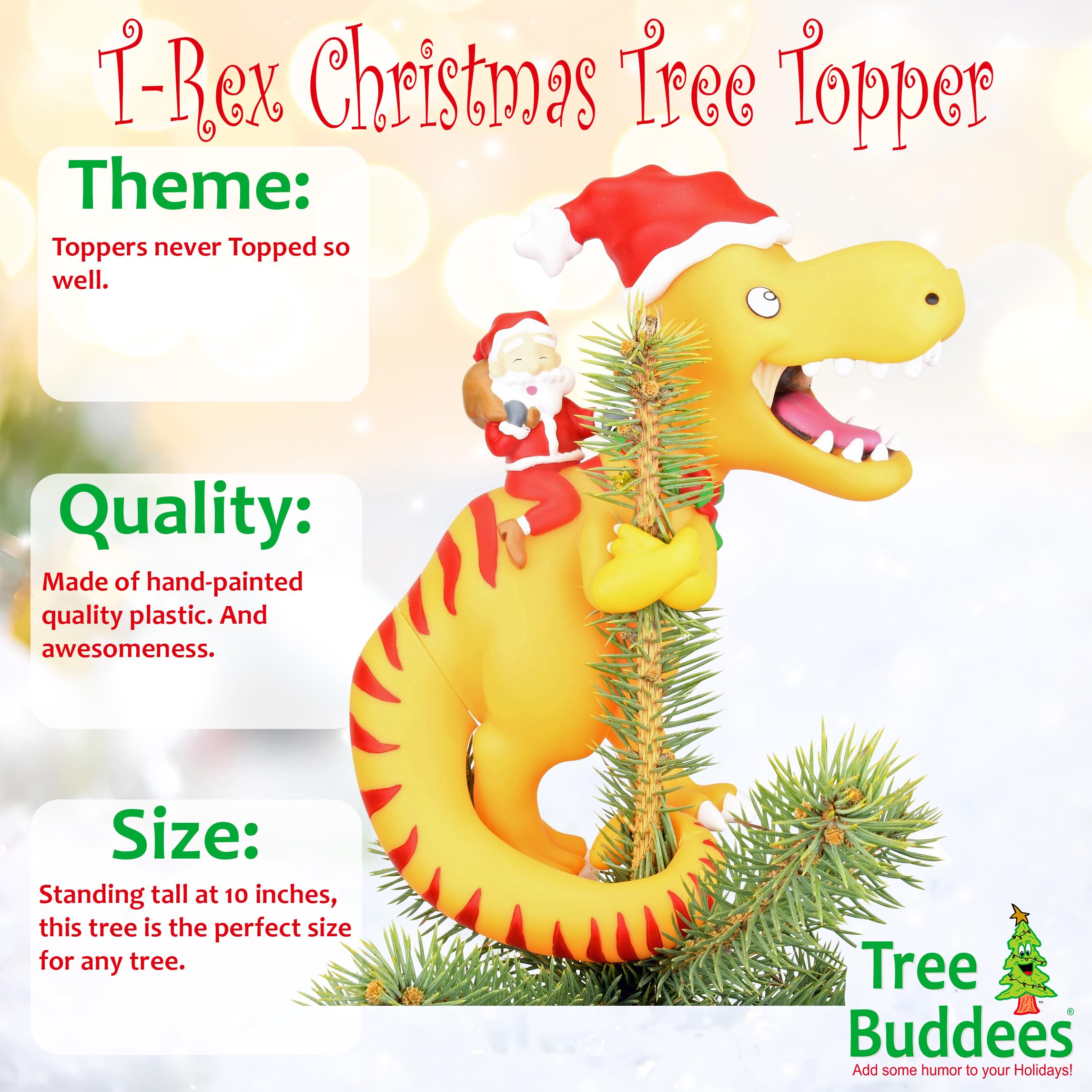Tree Buddees gros plan sur texture plastique peint à la main durable