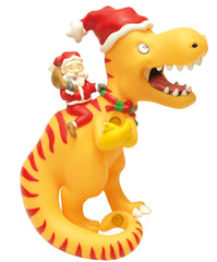 Tree Buddees profil Père Noël chevauchant T‑Rex pour décor joyeux