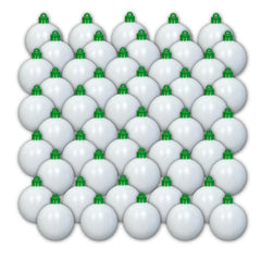The Treemendous boîte devant avec 50 boules blanches, protection et rangement pratique