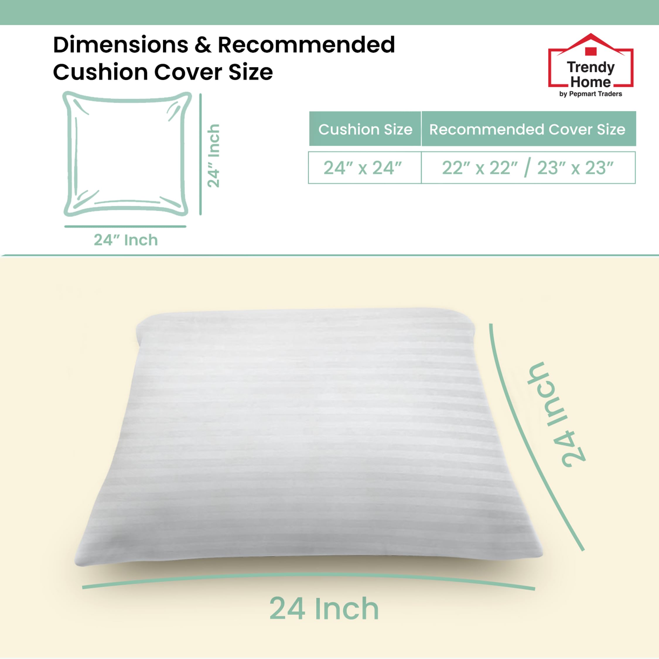 Trendy Home coussin posé sur canapé montrant l'effet décoratif en situation