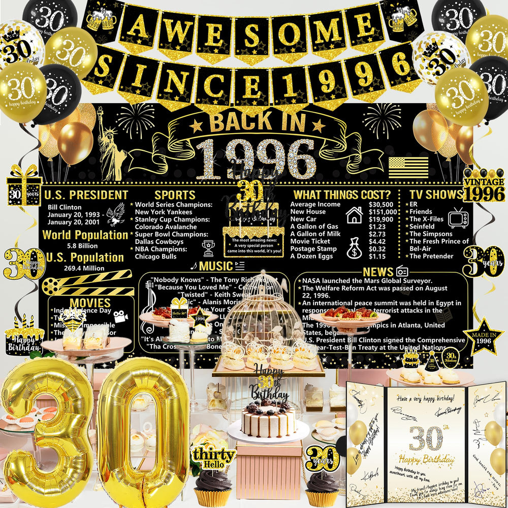 Trgowaul bouquet de ballons latex noir et or ajoutant volume et contraste