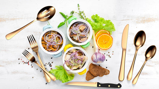 Tribal Cooking gros plan sur finition polie dorée pour brillance durable