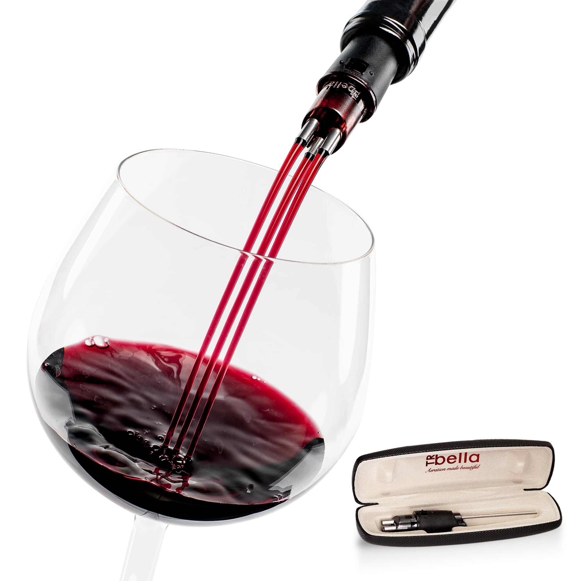 TRIBELLA aérateur de vin face avant pour un versement élégant et sans gouttes