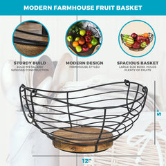Tribello corbeille zoom fil métal ventilé pour mûrissement naturel des fruits