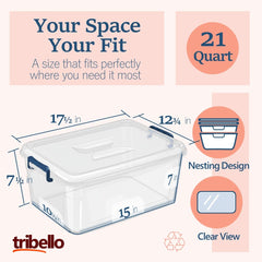 Tribello gros plan du couvercle verrouillable garantissant protection anti-poussière