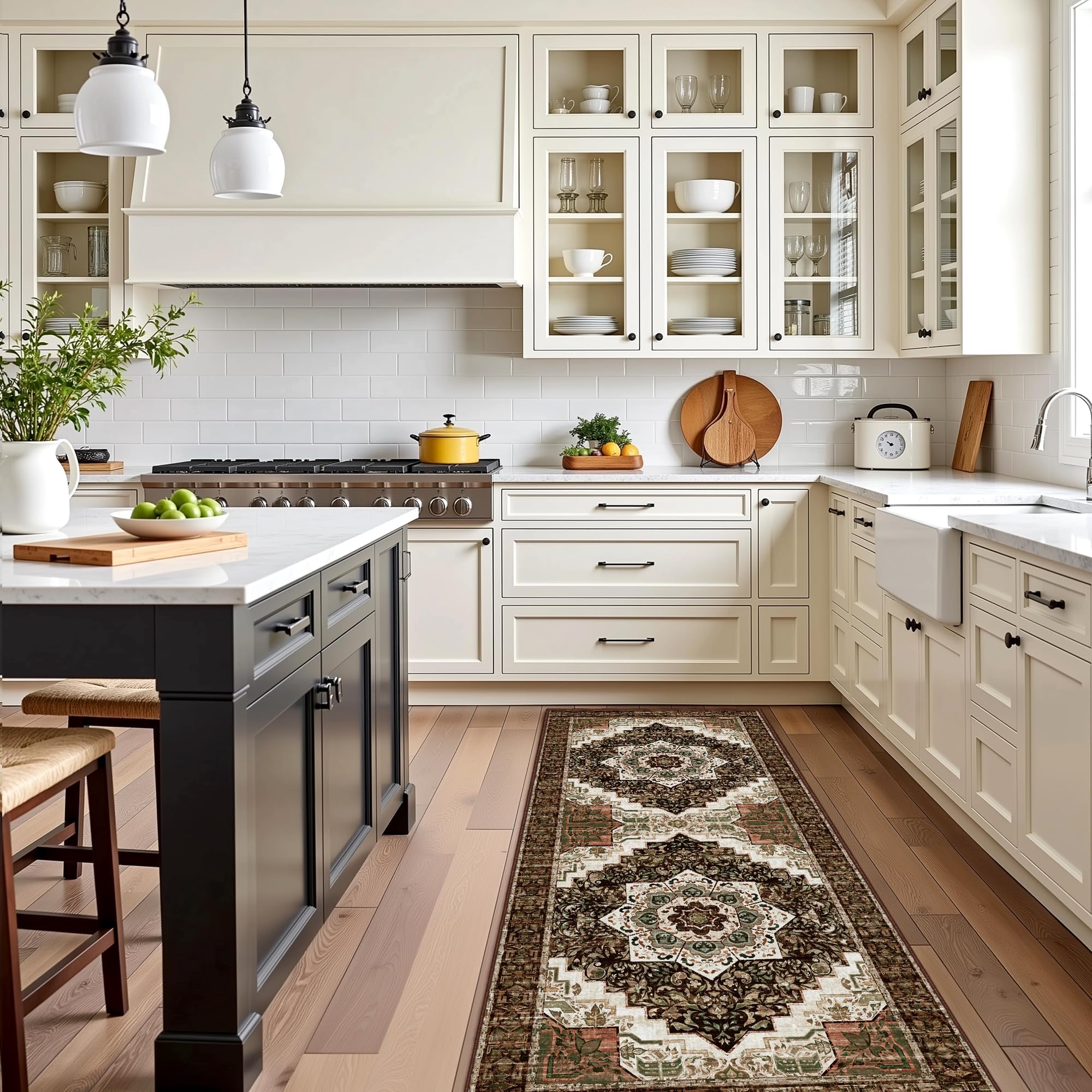 Tritard motif géométrique marron ajoutant chaleur décorative