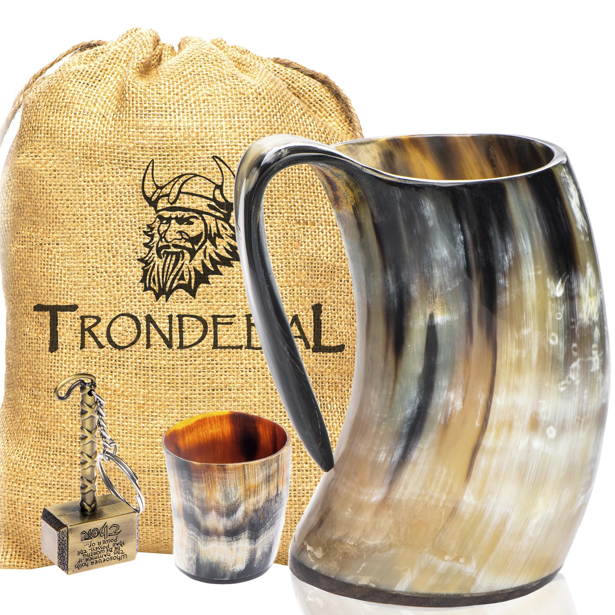 Trondebal corne face avant montrant forme authentique et design rustique