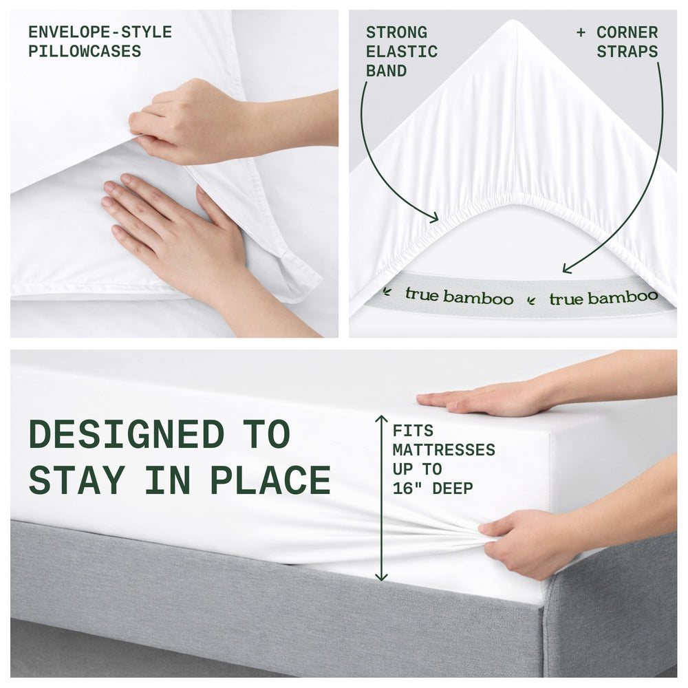 TRUE BAMBOO détail couture renforcée, durabilité et finitions propres